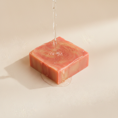 Wet the soap bar